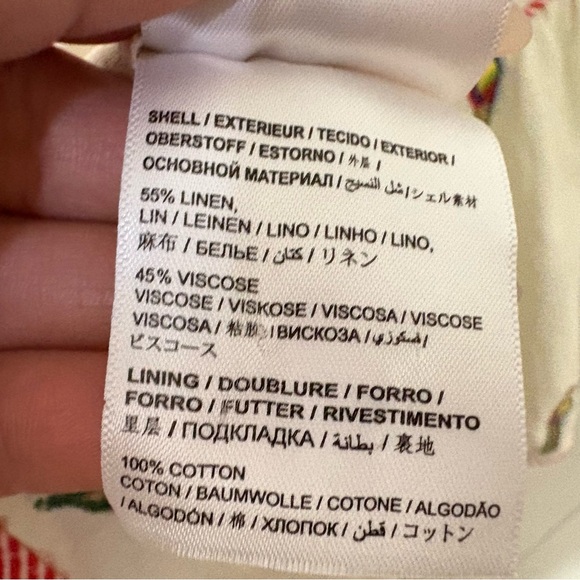 Farm Rio x Anthropologie Parrot Print Linen Tiered Mini Dress XL - Picture 15 of 15